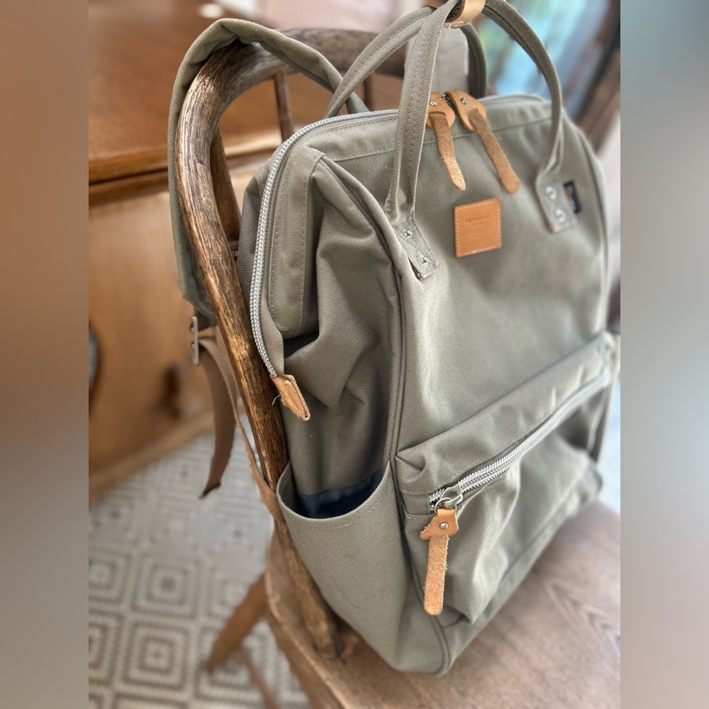 HIMAWARI Holly Daze 15” Waterproof Canvas Backpack-Out Of Stock on website. Gray - Picture 3 of 14